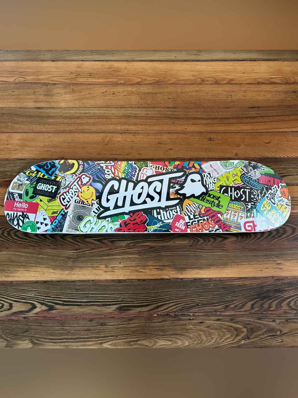 BNIB GHOST Sticker Skateboard Deck